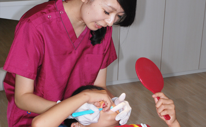 ブラッシングの指導